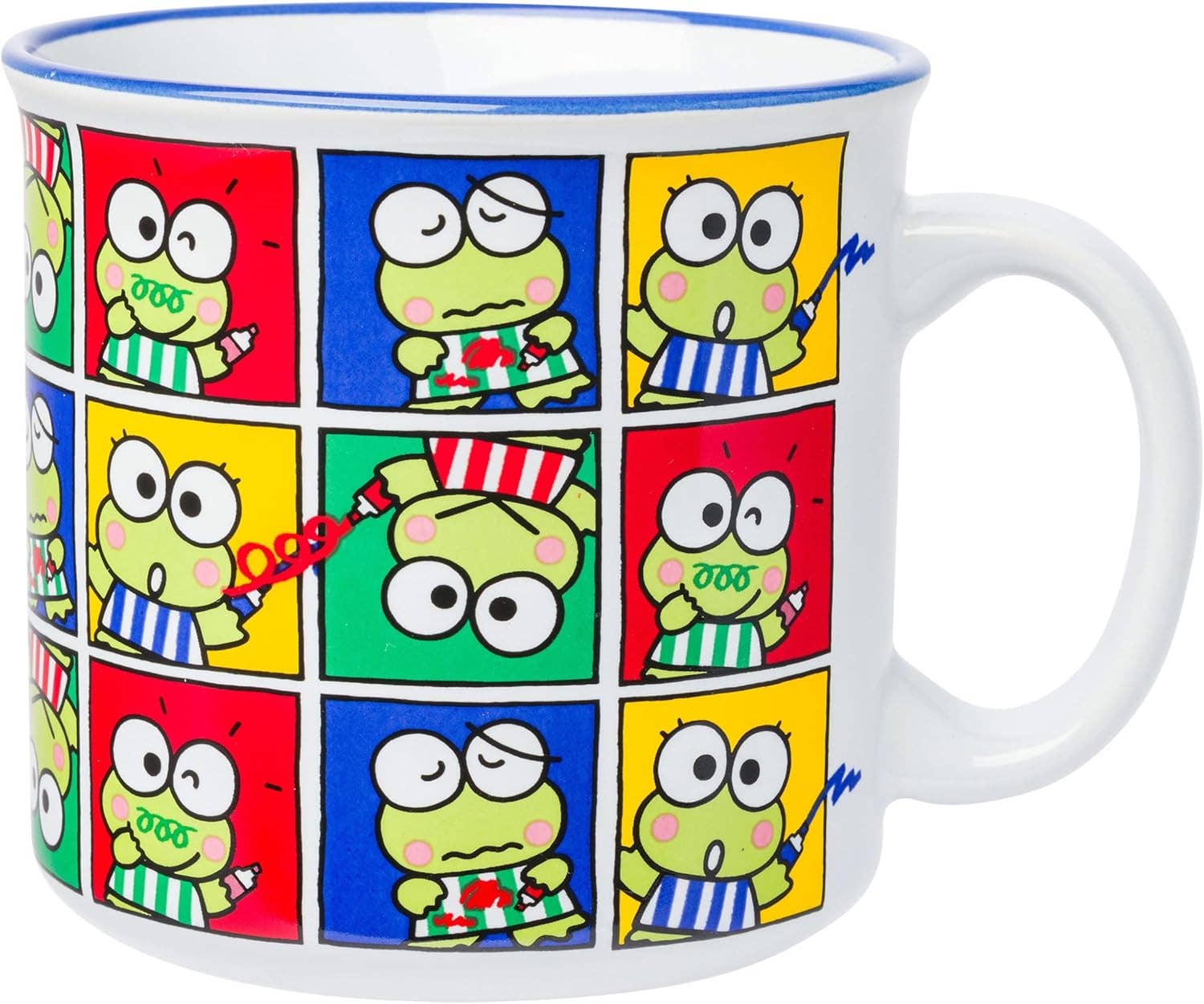 Innovarix – Großhandel Kaffeebecher – Sanrio Keroppi Posen Gitter Keramik Camper Tasse - 20 oz.