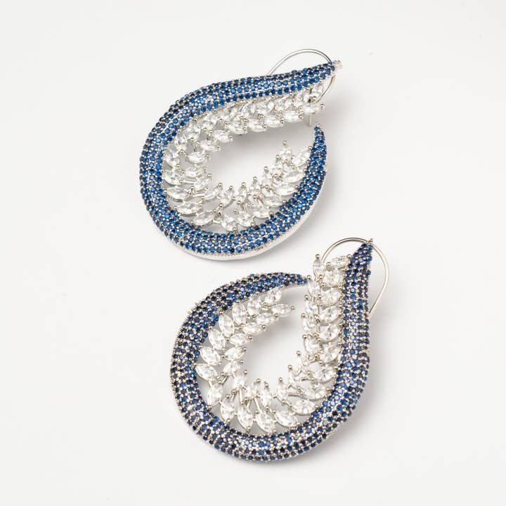 Noveli Earrings Limited Edition Silver Shine Blue for wholesale by ACUS