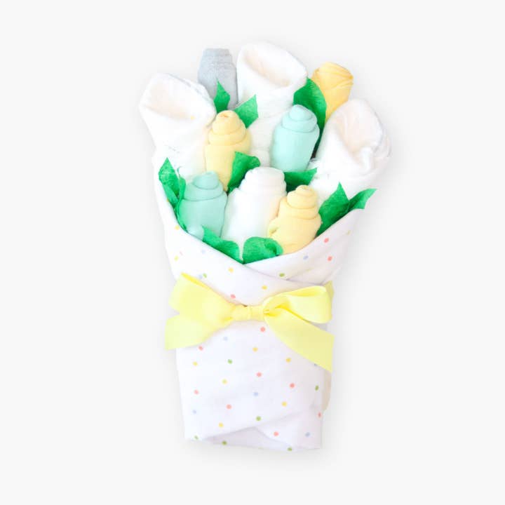 Set de regalo para bebés con temática neutra en cuanto al género, diseño de lunares para venta al por mayor de Baby Blossom Company