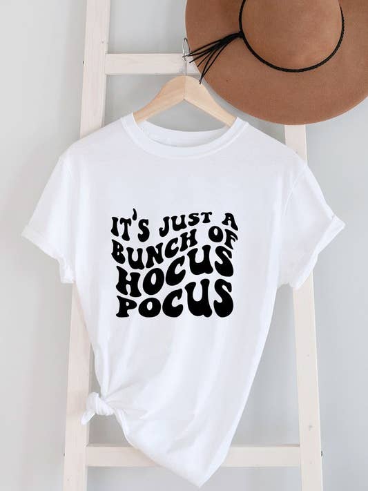 It's Just a Bunch Of Hocus Pocus, Halloween, Unisex Round Neck T-Shirt for wholesale by Top Avenue