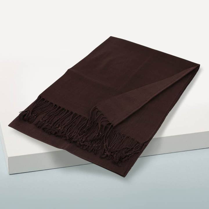 Sensibling Corp. - Vente Écharpe – femme - Écharpe châle unie en pashmina2
