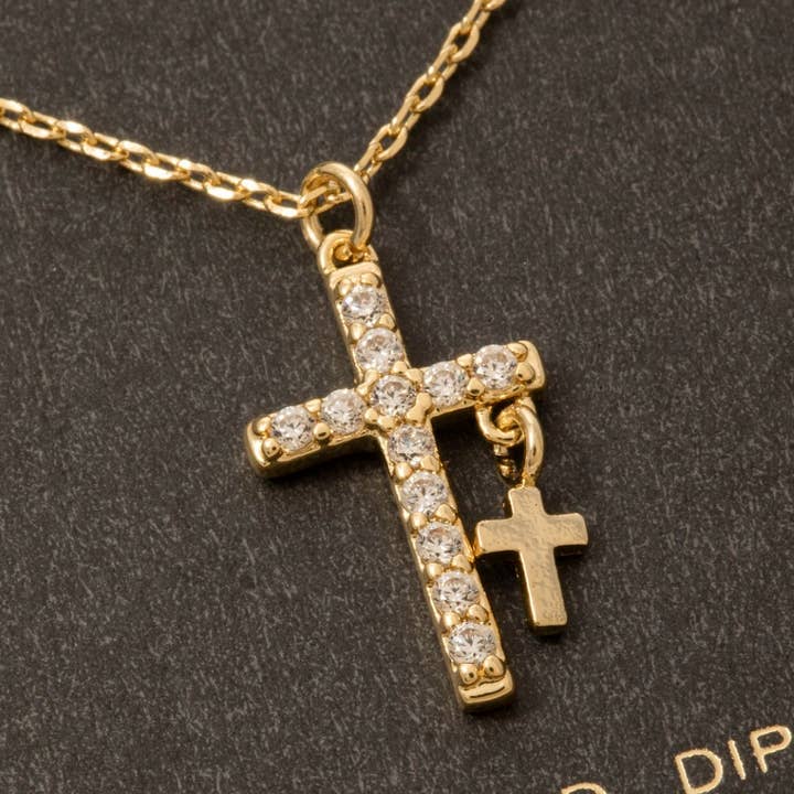 Anarchy Street - Wholesale Pendant/Charm Necklace - Secret Box Gold Dipped Cz Cross Pendant Necklace2
