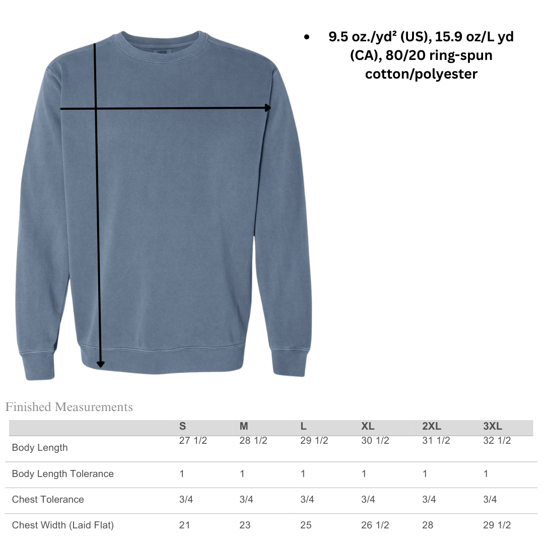 MYES BULK APPAREL - Wholesale Sweatshirt - Men's -  Blank Sweatshirt Comfort Colors Ring-Spun Cotton19
