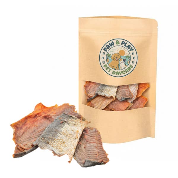 Snacks para cães de marca própria - Pele de salmão com a sua própria marca por atacado de CareMe