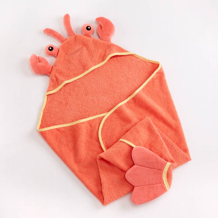Baby Aspen - Wholesale Hooded Towel - Kids & Baby - Lobster Laughs Lobster Hooded Towel4
