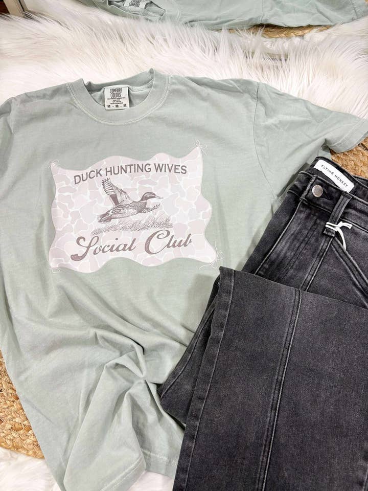 Duck Hunting Wives Social Club Graphic Tee for wholesale by Dash Forward Wholesale