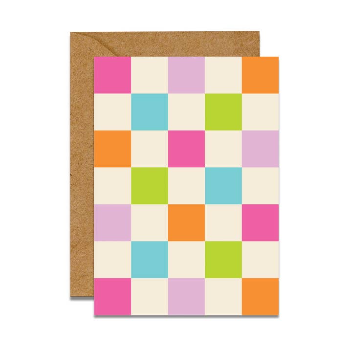 Scheda Mini Multi Colore Checker Everyday | Scheda di Chiusura per la vendita all'ingrosso da parte di No Yeah For Sure