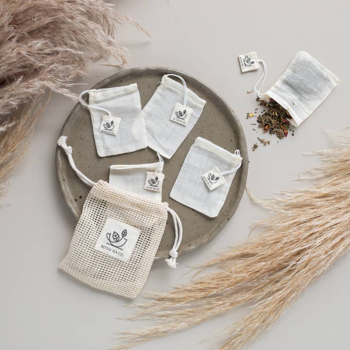 Better Tea Co. - Wholesale Tea Bags - Reusable Organic Cotton Tea Bags