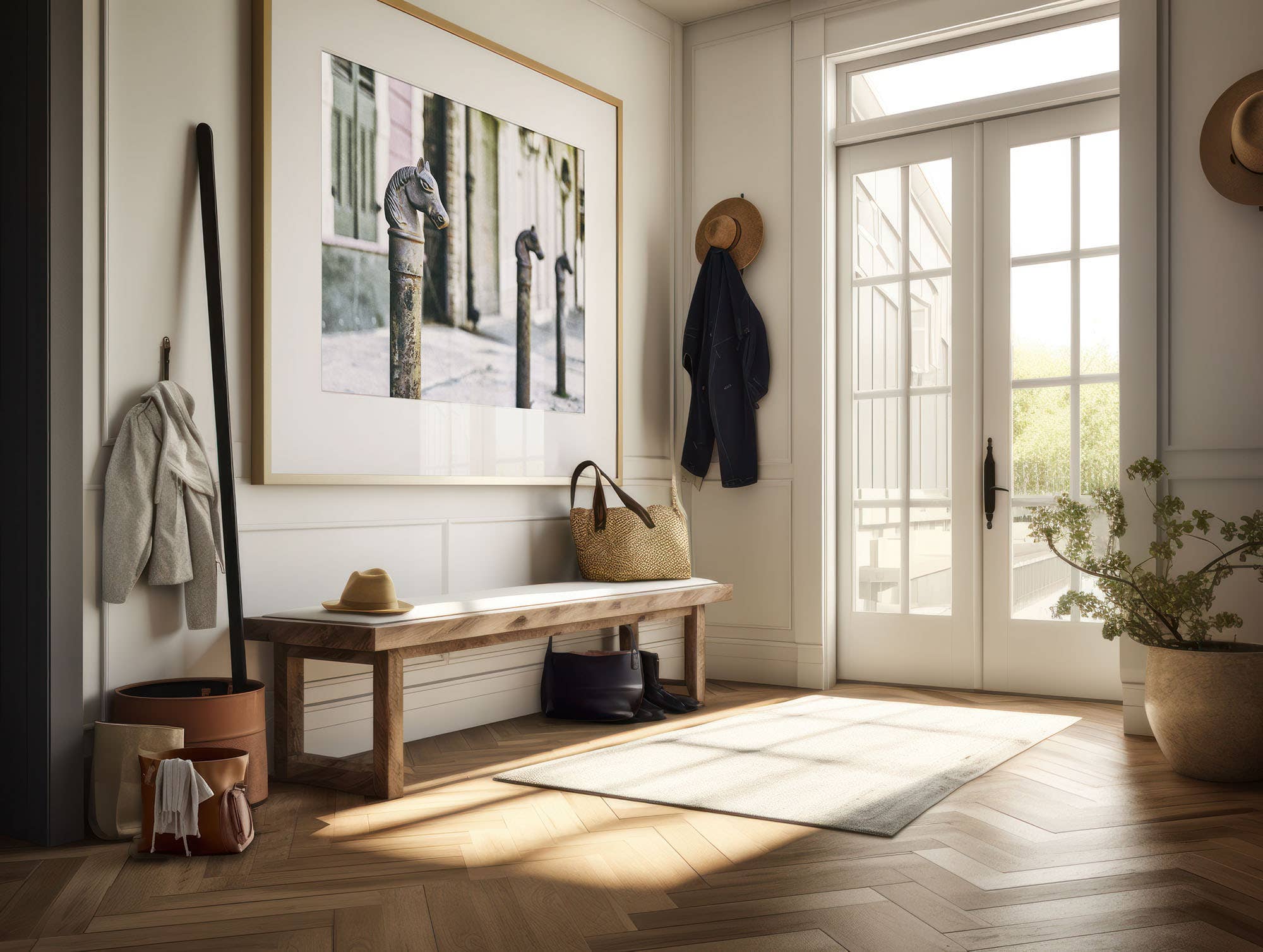 Lisa Russo Fine Art - Wholesale Art Print - New Orleans Black and White Horse Head Hitching Posts Print4