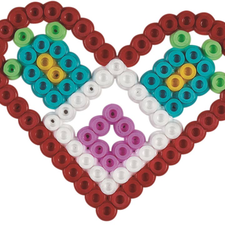 Hama Beads USA - Wholesale DIY Craft Kit - Kids - Small Round, Hexagon, Heart, Star & Square 5-Pack Pegboards