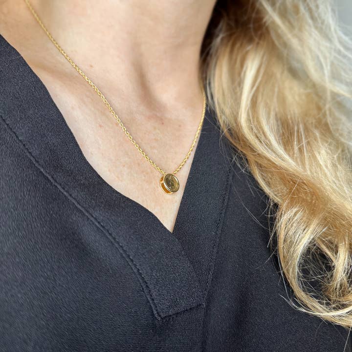 GoldFi - Wholesale Pendant/Charm Necklace - 18k Gold Filled Mini Lady Guadalupe Necklace