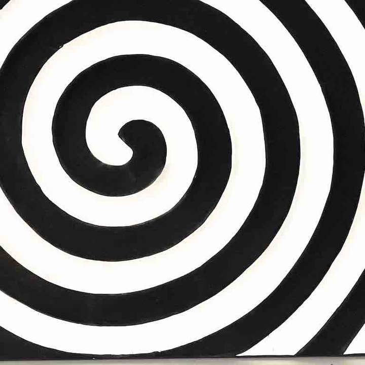 The Niger Bend – Großhandel Malen/Zeichnen – Imigongo Royal Tutsi Ruanda Geometrische Schwarzweiss-Tableaus | 11 x 15"