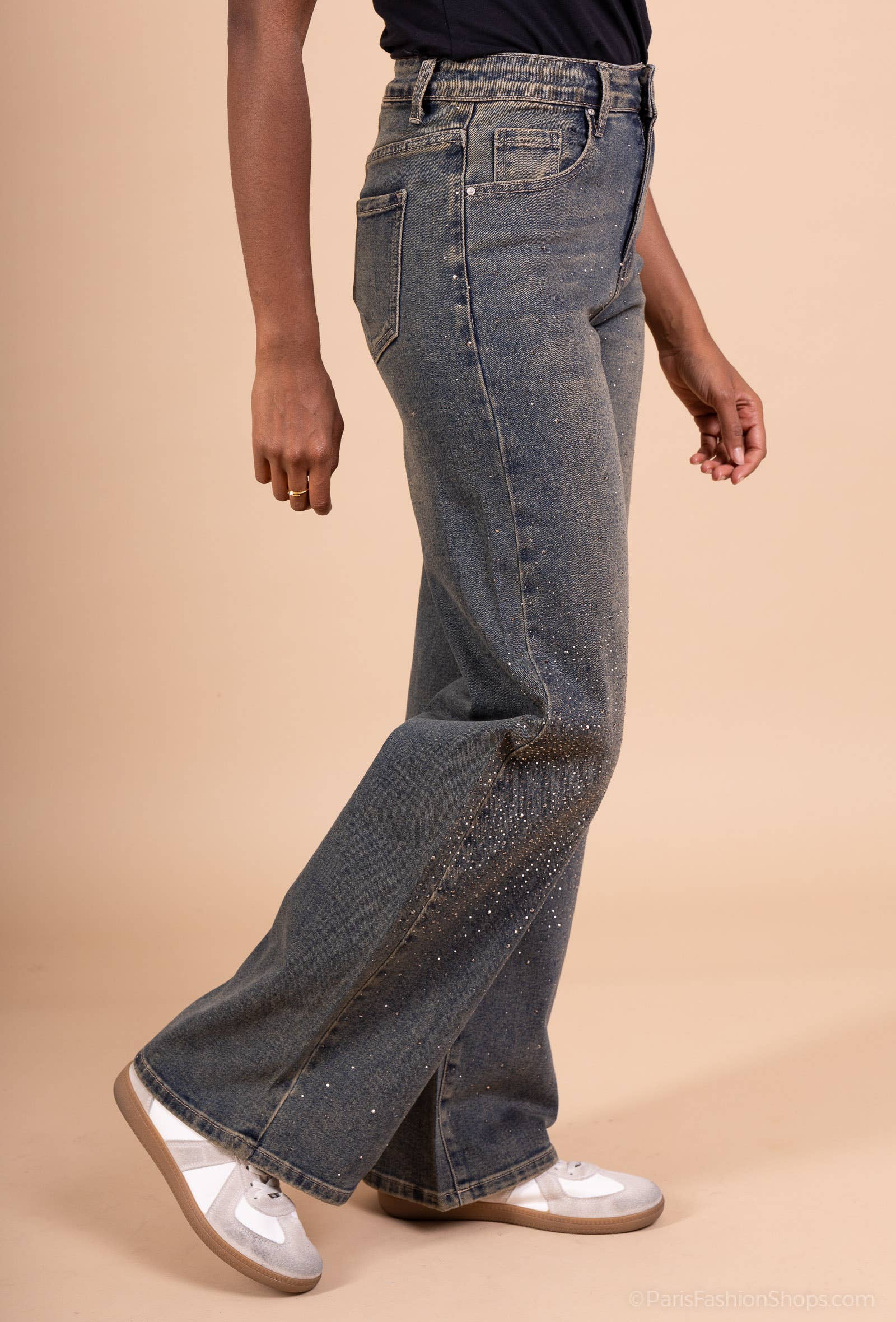 blå Vida jeans med strass G2362 för wholesale på Faire2