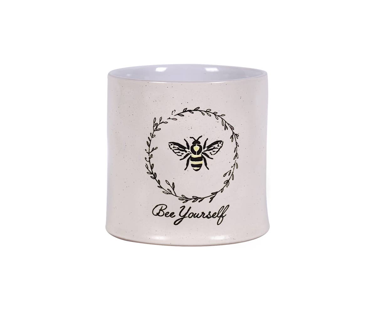 Blue Sky Clayworks - Wholesale Plant Pot - 4.25" Bee Garden Flower Pot0