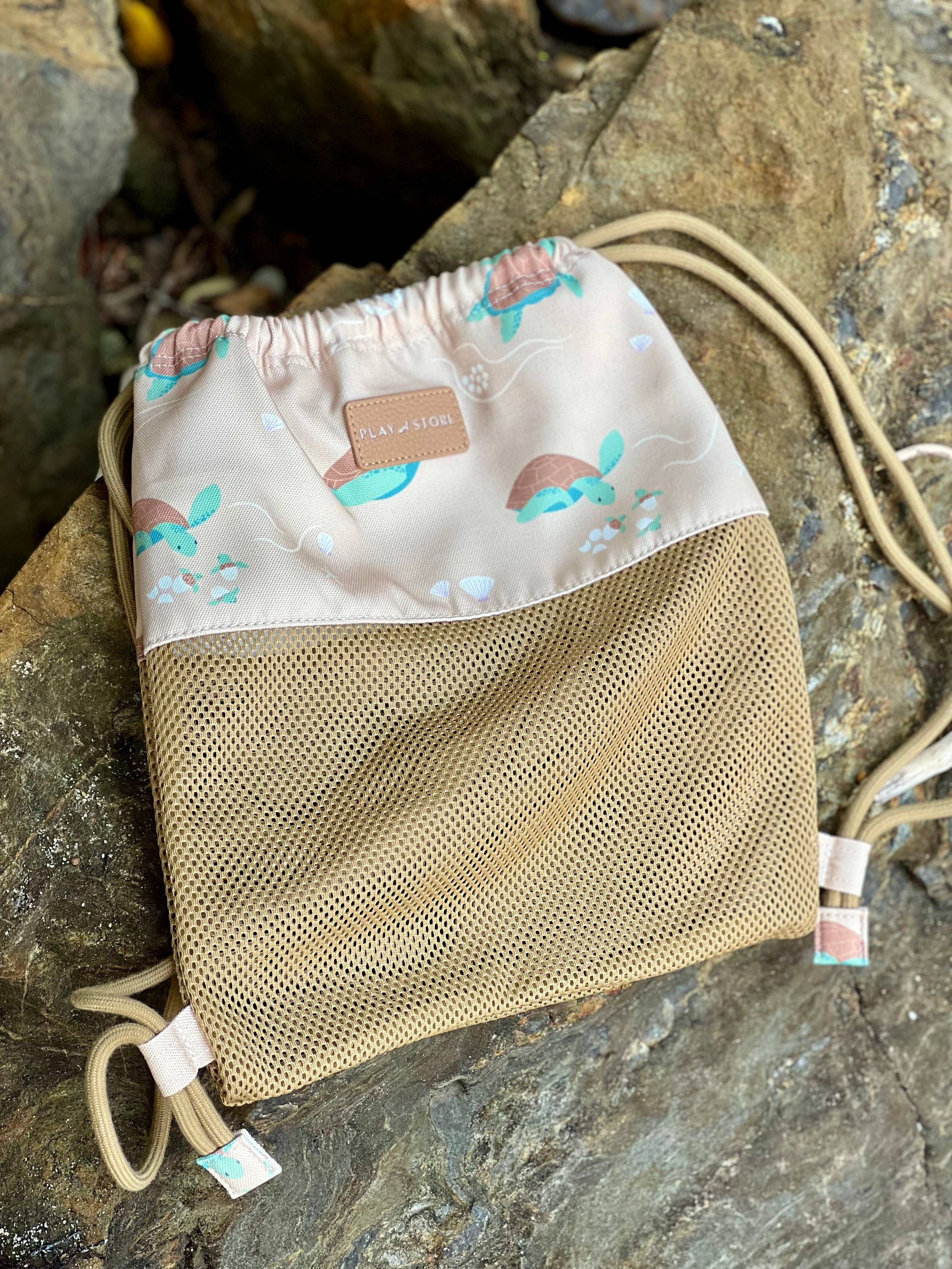 Play and Store - Vente Sac à dos – enfant - Sac à dos de plage pour enfants motif tortue3