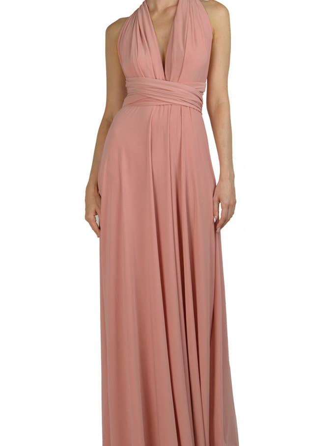 VESTIDO MAXI INFINITY ROSA CHÁ por atacado de Von Vonni