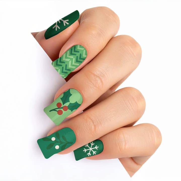 FYNE BODY - Wholesale Press-On/Fake Nails - Evergreen Dazzle Enchantment Press-On Nails28