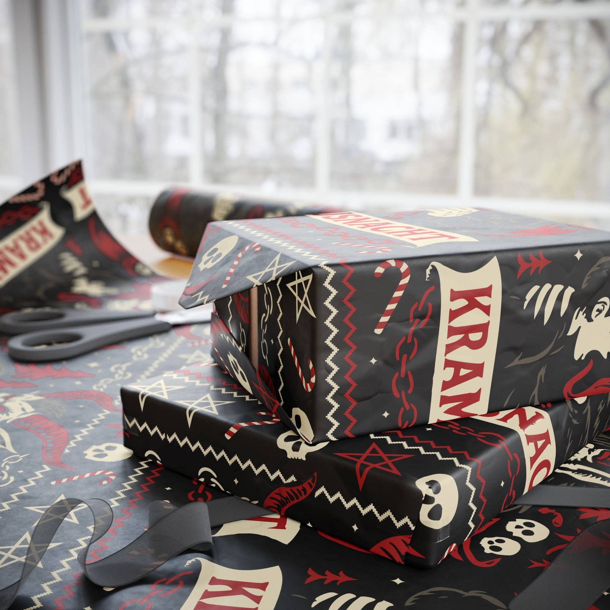 Goth Cloth Co. - Vendita all'ingrosso Carta da regalo in fogli - Carta da regalo Krampusnacht6