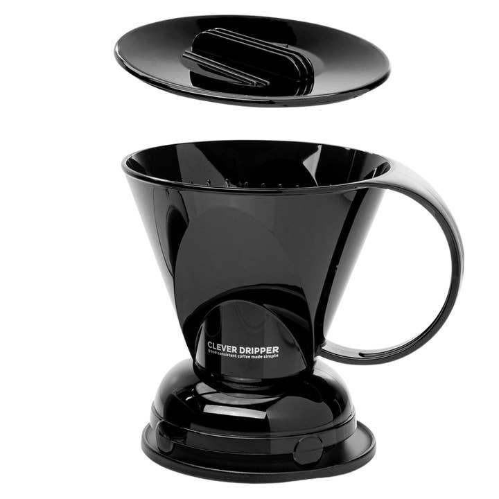 Clever Coffee Dripper and Filters, Large 18 oz (Black) for wholesale by Sable Brew