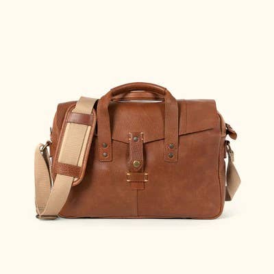 TUZECH Classic Leather Briefcase 16 Inch Work Bag Unisex for wholesale by Tuzech Leather