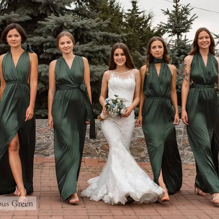 IDENTITY LINGERIE – wholesale Klänning - Dam – Silke brudtärna klänning Infinity Guest Satinklänningar Multiway10