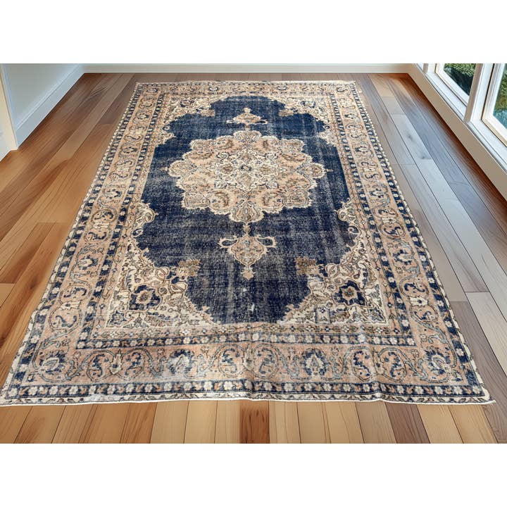 Anatolisch wollen tapijt - Handgemaakt vintage - 6,7x10 ft voor wholesale door Oushak Rugs