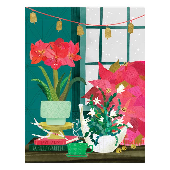 Holiday Houseplants Card for wholesale by Studio Eleven Papers