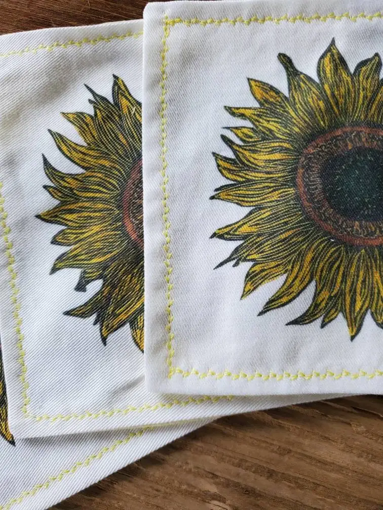 Maple Moon Designs – wholesale Dinner & cloth napkin – Sunflower Cocktail Napkin Set4
