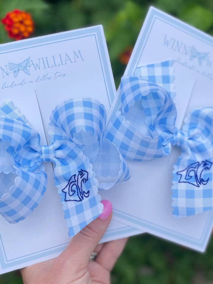 Arco personalizzato VIA Gingham School per la vendita all'ingrosso da parte di Winn and William