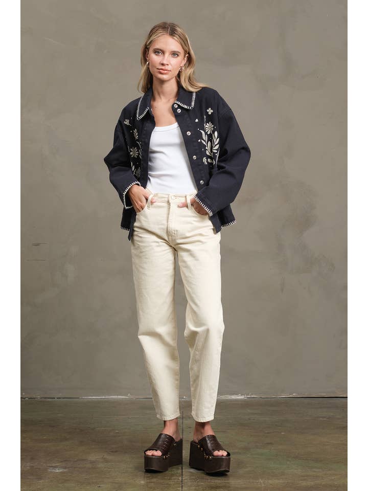 RAISONNEL - Wholesale Jacket - Women's - Embroidered Folk Jacket - RJ107513