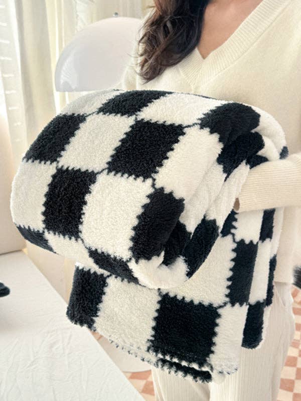 Sweetkama - Wholesale Throw Blanket - Home Coral Color Block Fleece Soft Blanket SKABL409014