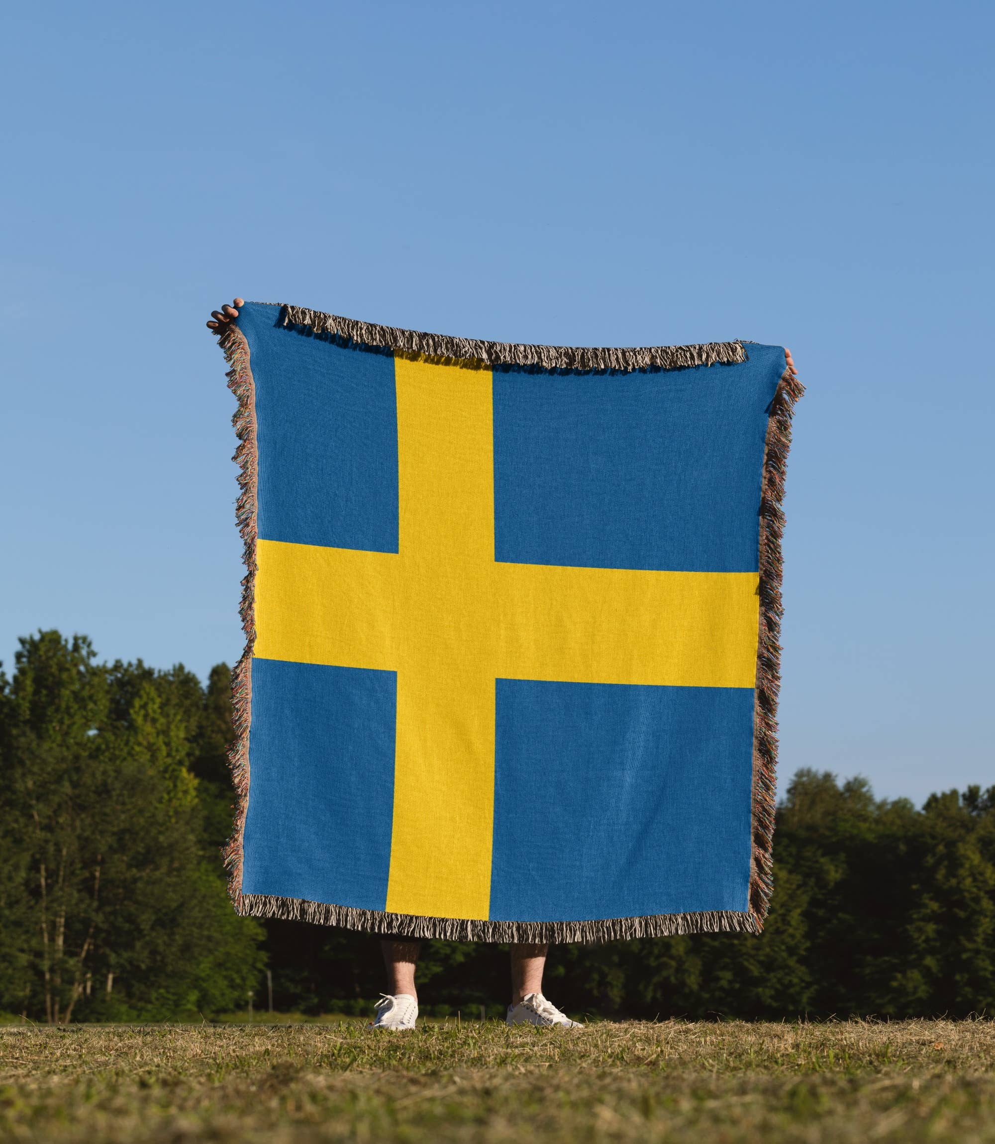 3dRose - Wholesale Throw Blanket - 3dRose, Flag of Sweden - Swedish blue and golden yellow Nordic Scandinavian Cross gold Scandinavia world, Blanket1