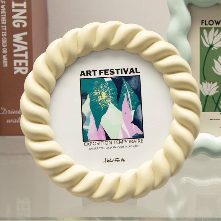 Helio Ferretti - Wholesale Picture frame - OVAL BRAID PHOTO FRAME - HAND PAINTED HF0