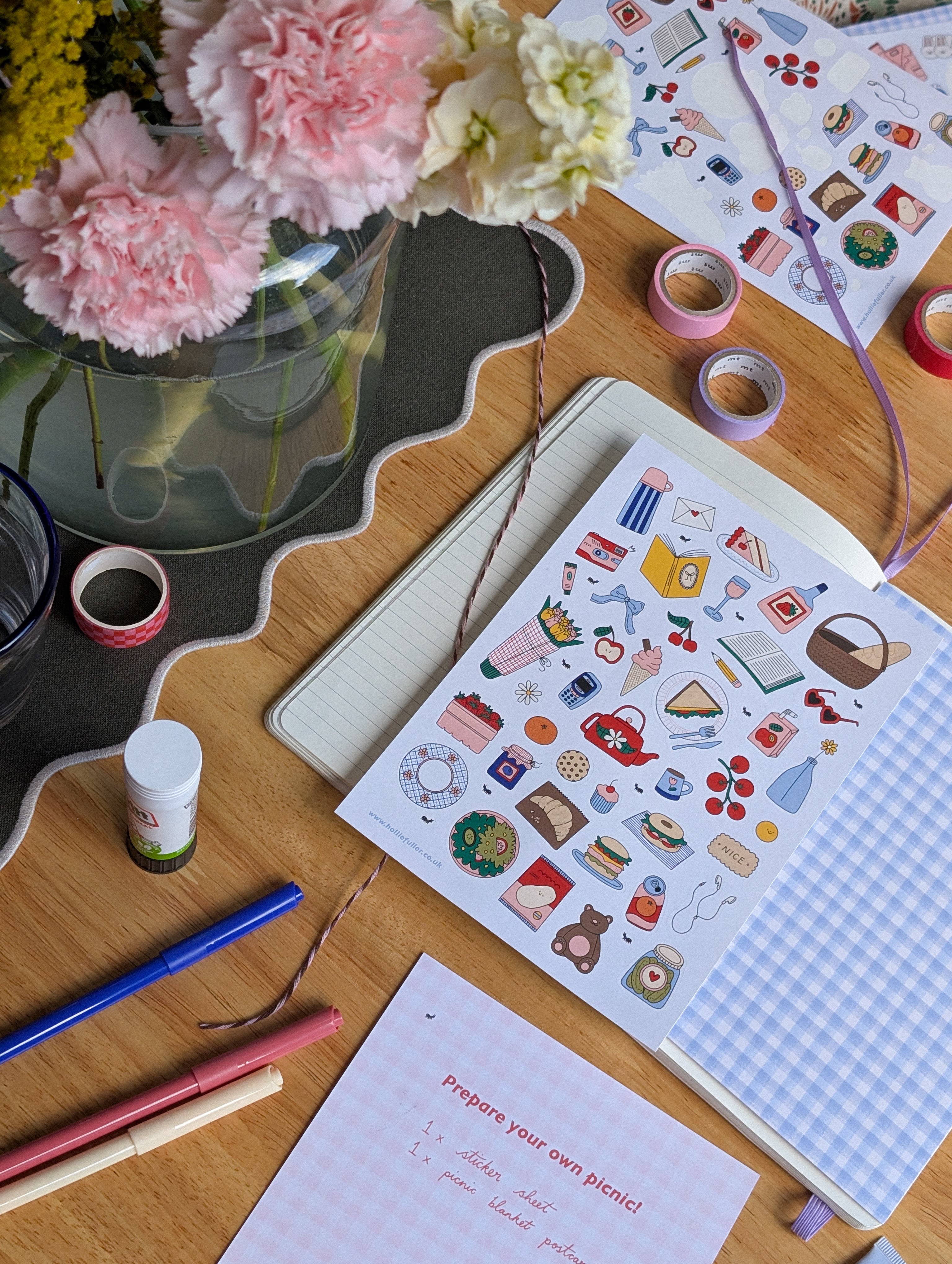 Hollie Fuller - Wholesale Phone & Laptop Stickers - Picnic Sticker Sheet2