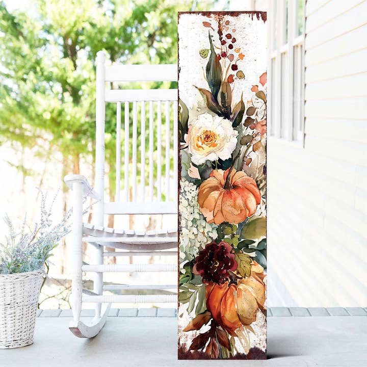 TX USA Corporation - Wholesale Outdoor Sign - Rustic Autumn Porch Sign | Charming Pumpkin Welcome Decor2