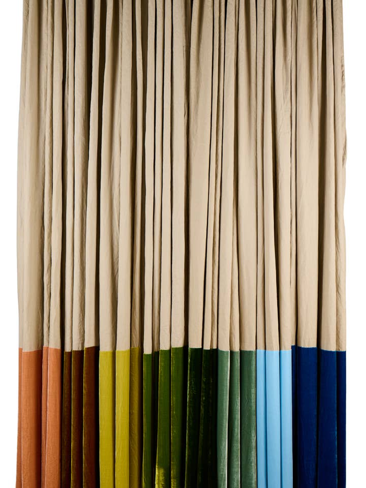 Double Layer Curtain (Silk & Velvet) 4ft x 9ft for wholesale by The Art of Creating Inc
