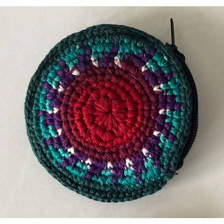 Pura Vida – wholesale Coin purse – Women’s – Mexican Embroidered Circular Crossbody Coin Purse