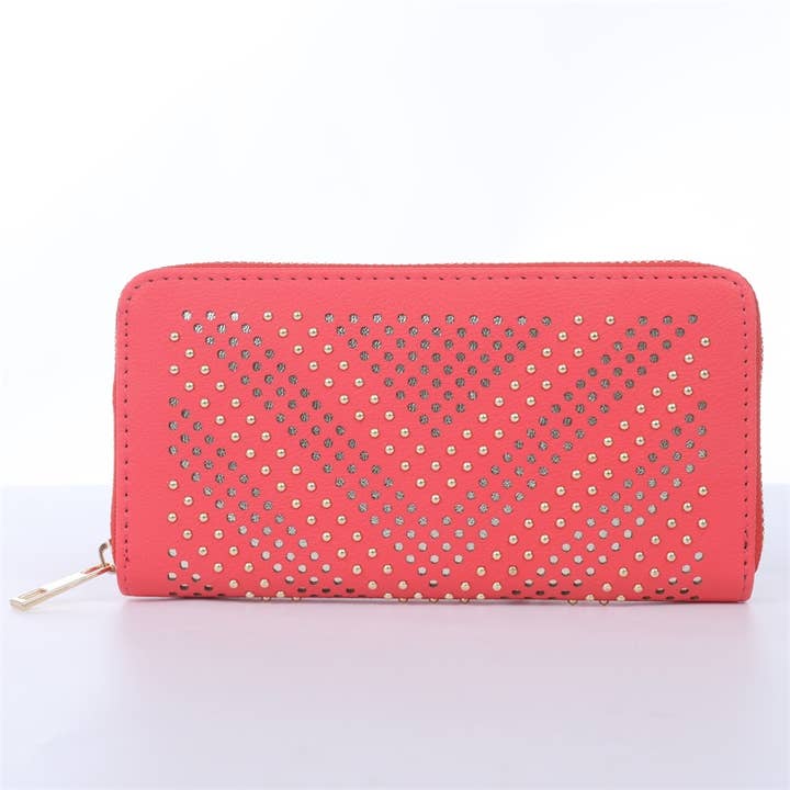 VIA FIORE - Wholesale Wallet - Women's - STUDDED DETAIL FASHION WALLET2