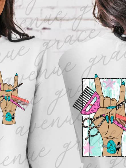 Het leven is niet perfect, maar je haar kan een sweatshirt zijn voor wholesale door Trendy Threads Designs LLC