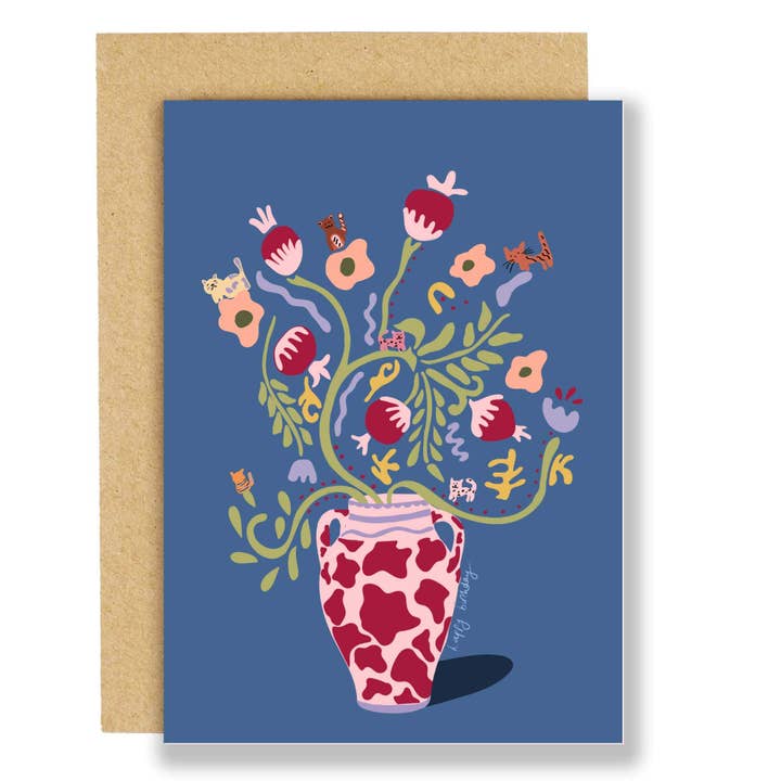 Eat the Moon | Greeting cards and stationery – wholesale Birthday card – Birthday card - Cat bouquet