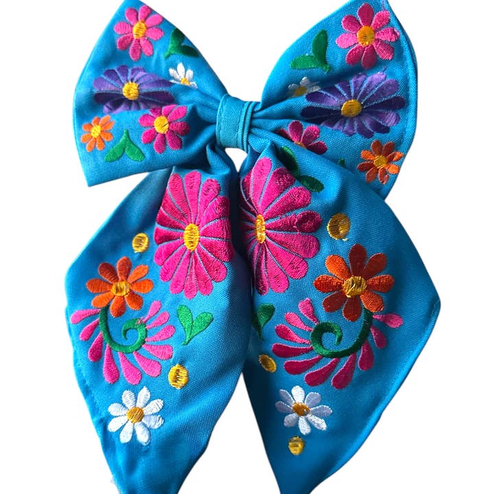 Cielito Lindo - Wholesale Hair Bow - Women's - Floral Embroidered Hair Bows