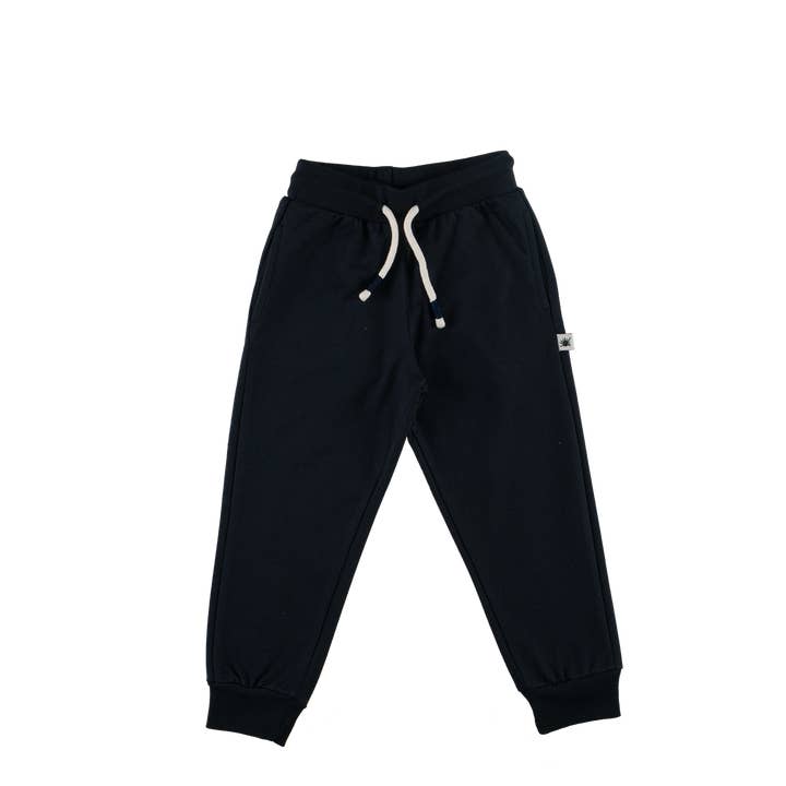 Pantalon « Jogger » en coton biologique - Anthracite pour la vente par Little Yucca