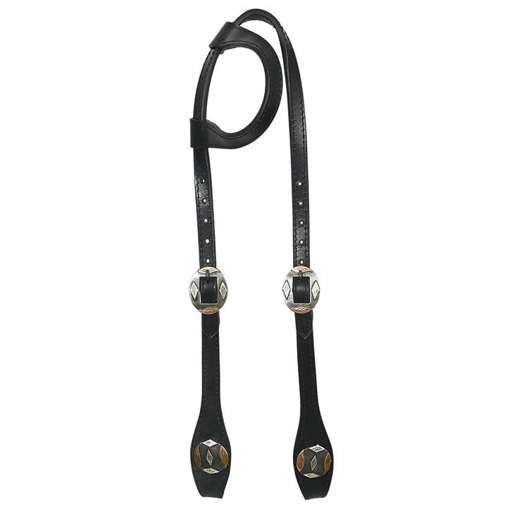HILASON - Wholesale Horseback Riding Gear - Hilason Horse Genuine Leather One Ear Headstall Bridle GS Concho Black4