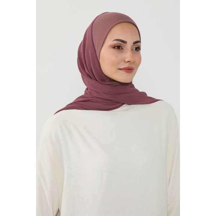 Aisha's Design - Wholesale Hijab – Women’s - Ready to Wear One-Piece Chiffon Shawl Hijab with Built-In Cotton Undercap, Easy Modest Scarf for Women,PS-5358