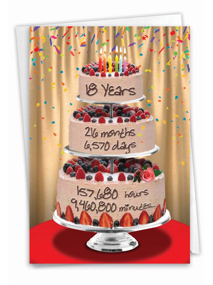 Geburtstagskarte - 18 Jahre Zeitzählung für den Großhandel von NobleWorks