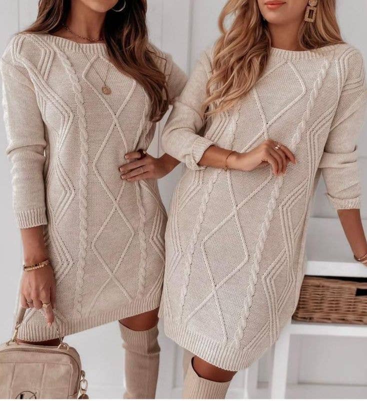 ESTEE BROWN - Wholesale Dress - Women's - Knitted sweater dress - 7773