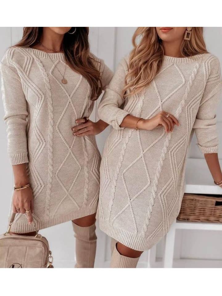 ESTEE BROWN - Wholesale Dress - Women's - Knitted sweater dress - 7773