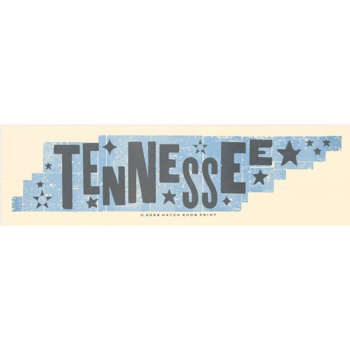 Cartaz estadual do Tennessee por atacado de Hatch Show Print