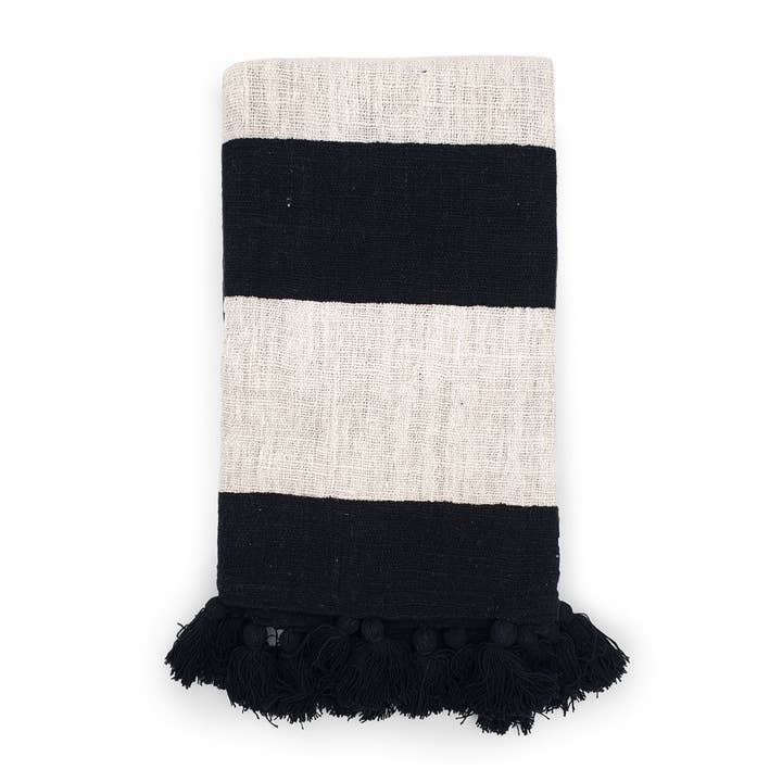 Cotton Throw Stripes Pattern for wholesale by FERN