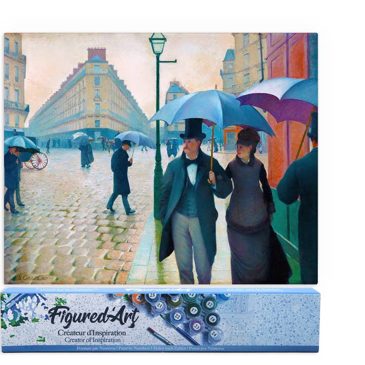 Pintar por números Rua Paris Dia chuvoso Gustave Caillebotte por atacado de Figured'Art